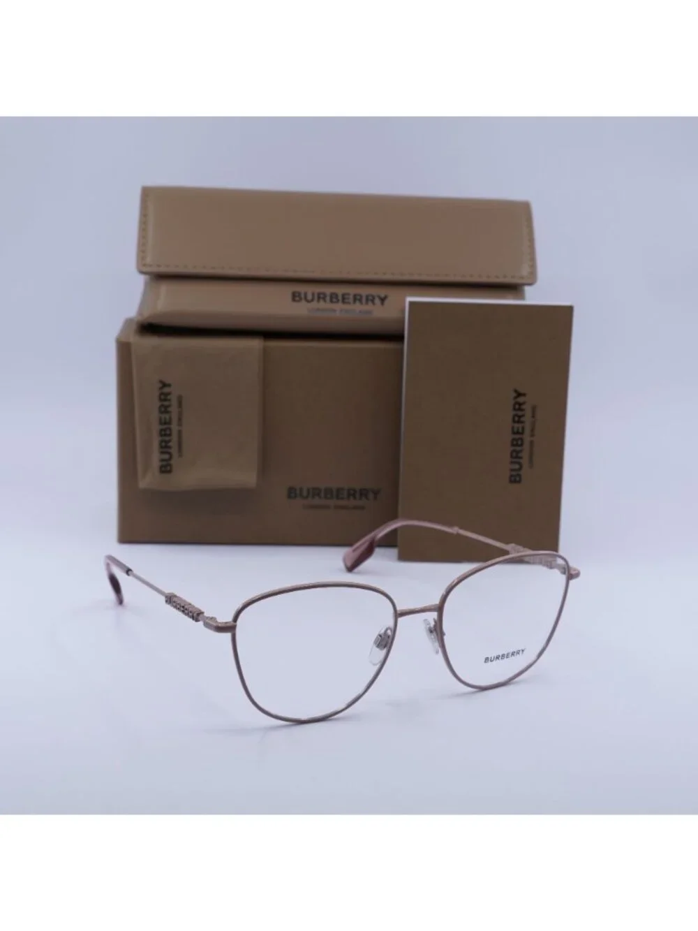 Burberry BE1376 1343 Eyeglasses Pink 53mm Cat Eye Frame